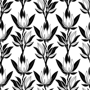 Beyaz arkaplan, doku üzerinde pürüzsüz siyah grafik deseni