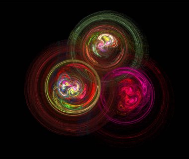 Siyah arkaplan, duvar kağıdı, tasarım üzerinde basit çok renkli soyut desen