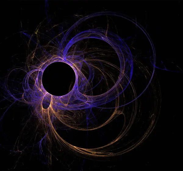 Siyah arkaplanda sarı mavi soyut desen, duvar kağıdı, tasarım