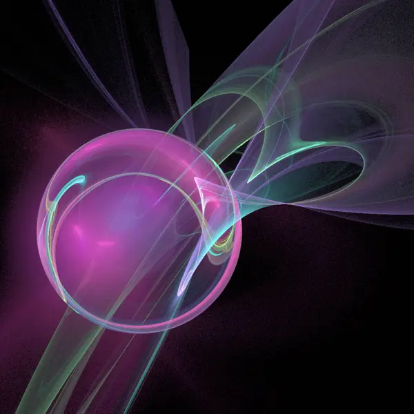 Siyah arkaplanda pembe ve yeşil soyut desen, duvar kağıdı, tasarım