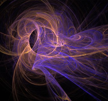 Siyah arkaplanda sarı mavi soyut desen, duvar kağıdı, tasarım