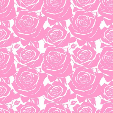 Pembe ve beyaz gül çiçekleri pürüzsüz desen, doku, tasarım