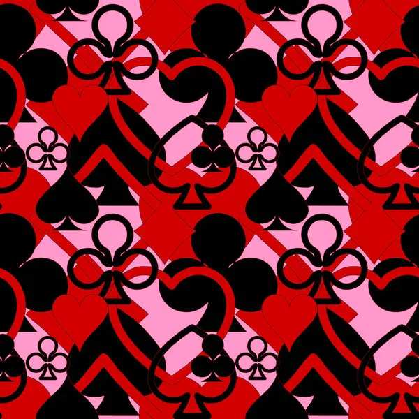 Farklı kart elbiseleri, desen, desen, dizayn ve desenlerin soyut siyah ve kırmızı deseni