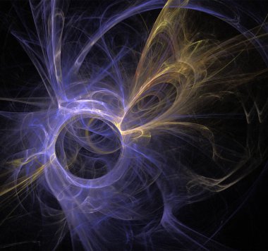 Siyah arkaplanda sarı mavi soyut desen, duvar kağıdı, tasarım