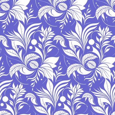 Basit, pürüzsüz mavi ve beyaz çiçek deseni, doku, tasarım