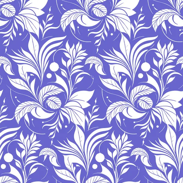 Basit, pürüzsüz mavi ve beyaz çiçek deseni, doku, tasarım