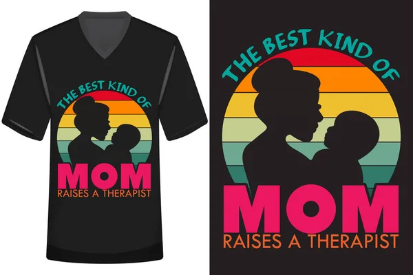 Dia Das Mães Tipografia Shirt Design Vector — Vetor de Stock