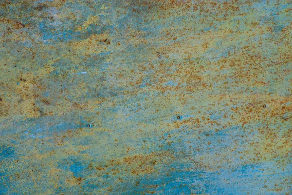 Fondo Textura Metálica Oxidada Grunge Color Oxidado Naranja Verde Azul — Foto de Stock