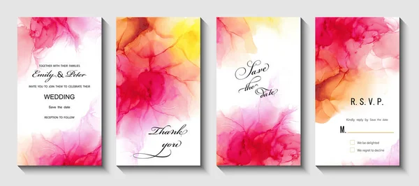 Modern Creative Design Background Marble Texture Wedding Invitation Alcohol Ink — Stockvektor