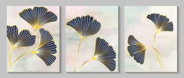 Abstract art design, set of modern creative minimalist illustrations. Vector.