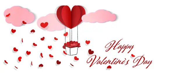 Feliz Dia Dos Namorados Ilustração Com Corações Para Cartões Cartazes —  Vetores de Stock