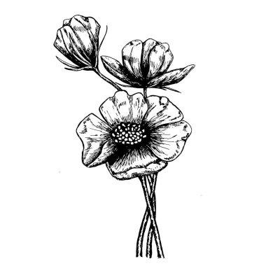 Yaratıcı modern tasarım çiçeği. Çizgi çizme. Vektör illüstrasyonu.