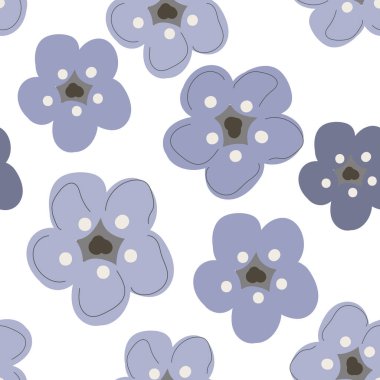 Çiçeklerin kusursuz arkaplanı. vektör illüstrasyonu