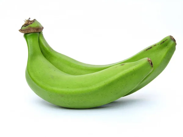 白を基調とした新鮮な緑のバナナクローズアップ — ストック写真