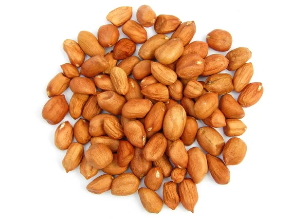 Peanuts Seeds White Background Close View — Stock Photo, Image