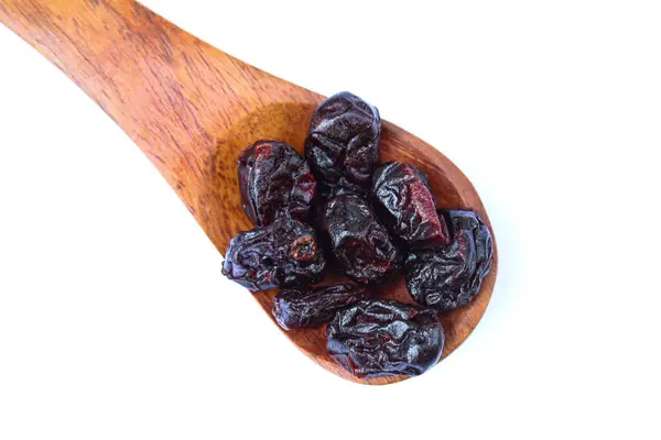 Αποξηραμένα Cranberry Ξύλινη Κουτάλα — Φωτογραφία Αρχείου