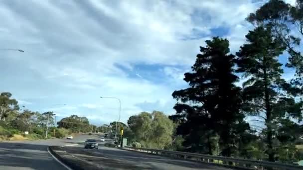 Veículo Pov Dirigindo Longo Cênica Adelaide Austrália Sul Imagens Alta — Vídeo de Stock