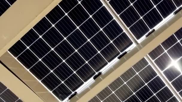 Solární Panely Sluneční Generátor Čistá Technologie Pro Lepší Budoucnost Vysoce — Stock video
