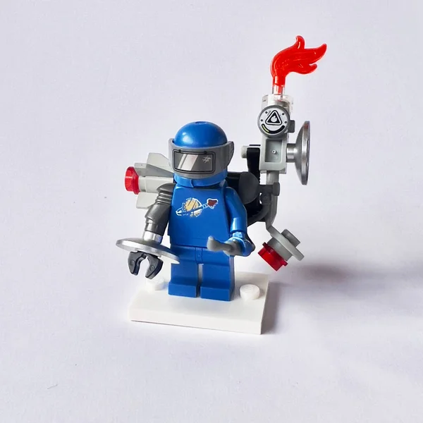 Brinquedo Astronauta Azul Foto Alta Qualidade — Fotografia de Stock