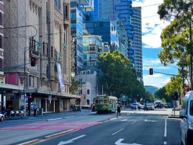 Melbourne tramvay sistemi. Yüksek kalite fotoğraf. 23 Mar 2023