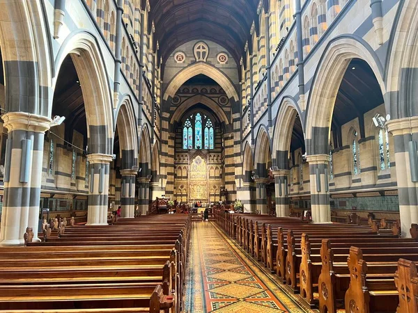 Catedral Pauls Iglesia Anglicana Centro Melbourne Australia Abril 2023 — Foto de Stock