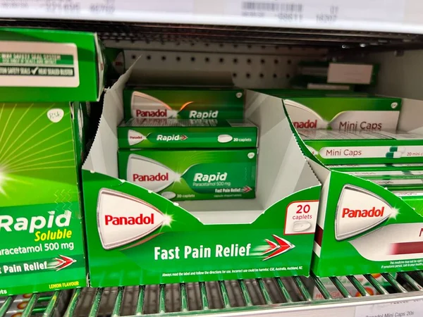 Panadol Tabletten Schmerzmittel Pillen Zum Verkauf Supermarkt Hochwertiges Foto — Stockfoto