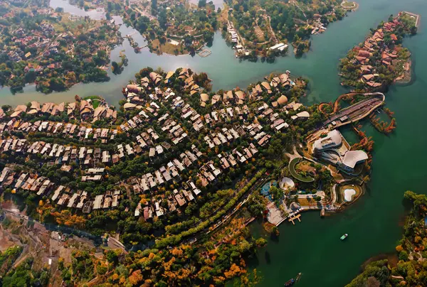 stock image Aerial view of chinese residential area. High quality photo