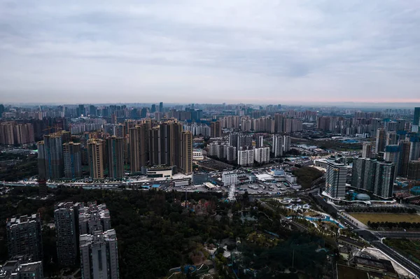 Shanghai China 2017 스카이라인은 타워에서 가져온 보여준다 고품질 — 스톡 사진