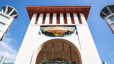 Evrensel Stüdyo ikonik işareti, Singapur, 11 Ocak 2019, 11 Ocak 2019. Yüksek kalite fotoğraf