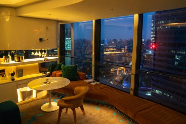 Lüks modern otel odası. Yüksek kalite fotoğraf