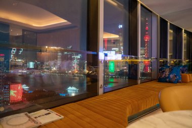 Lüks modern otel odası. Yüksek kalite fotoğraf