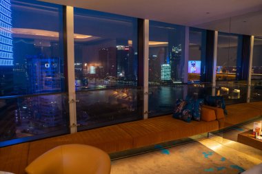 Lüks modern otel odası. Yüksek kalite fotoğraf