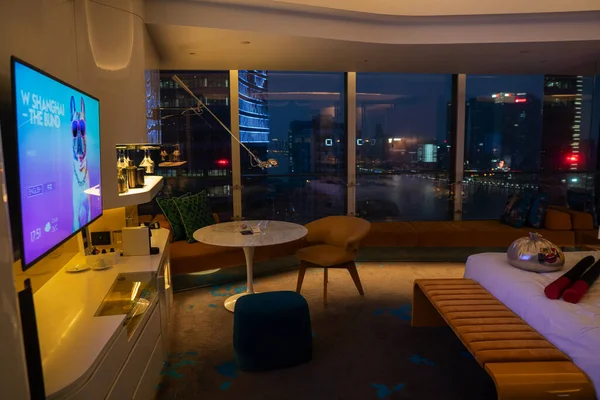 Luxo Moderno Quarto Hotel Foto Alta Qualidade — Fotografia de Stock