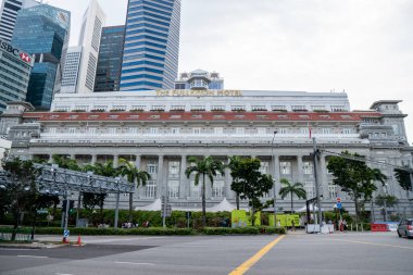 Singapur 'da 30 Temmuz 2018' de, Fullerton Hotel Singapur 'da. Yüksek kalite fotoğraf