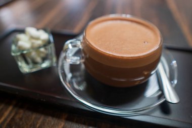 Marşmelovlu kahve. Yüksek kalite fotoğraf