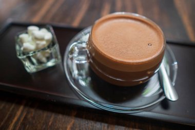 Marşmelovlu kahve. Yüksek kalite fotoğraf