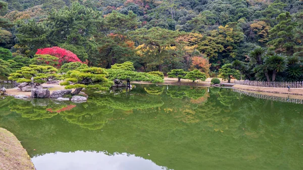 Starověká Japonská Zahrada Jezerem Tokiu Japonsko Kvalitní Fotografie — Stock fotografie