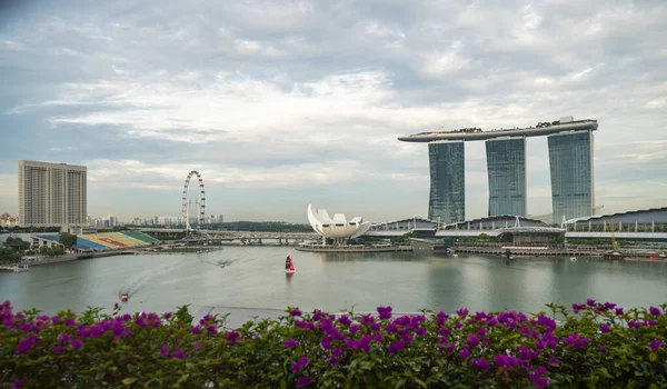 Marina Bay Sands Resort Hotel Května 2018 Singapuru Vysoce Kvalitní — Stock fotografie