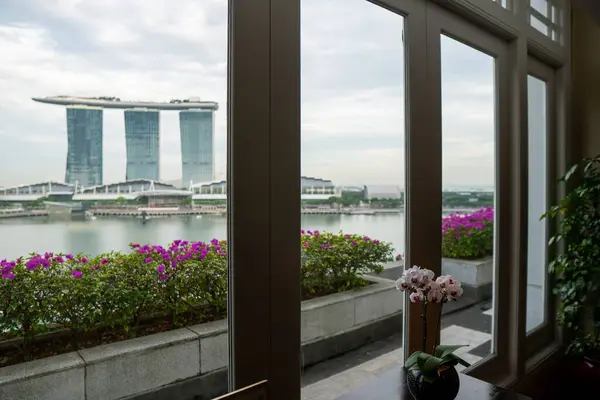 Das Marina Bay Sands Resort Hotel Mai 2018 Singapur Hochwertiges — Stockfoto
