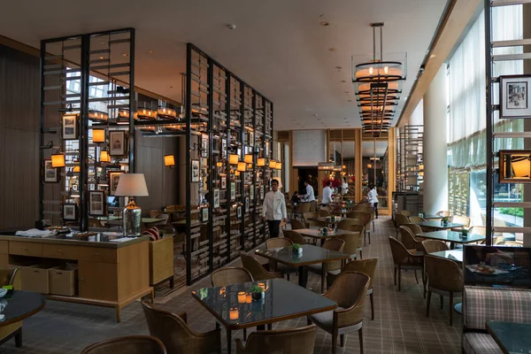 Singapore Temmuz 2018 Lüks Restoran Colony Beş Yıldızlı Otel Ritz — Stok fotoğraf