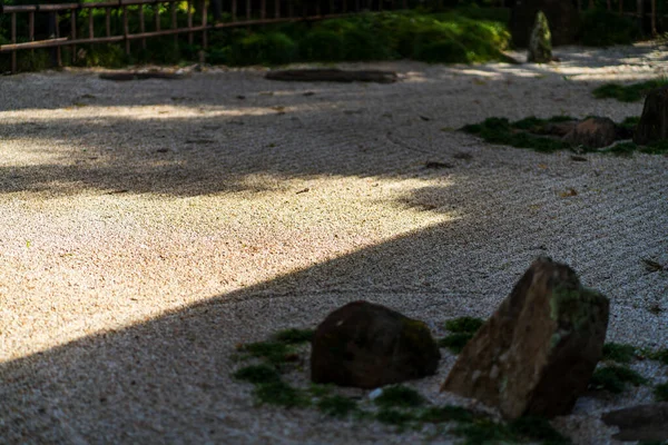 Wellenmuster Eines Trockenen Landschaftsgartens Taizo Tempel Myoshin Tempel Kyoto Japan — Stockfoto
