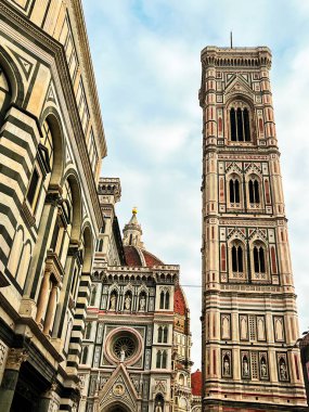 View at Florence Cathedral - Cattedrale di Santa Maria del Fiore. Beautiful architecture of this duomo is mesmerising and full of history.