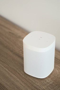 White speaker in a modern office