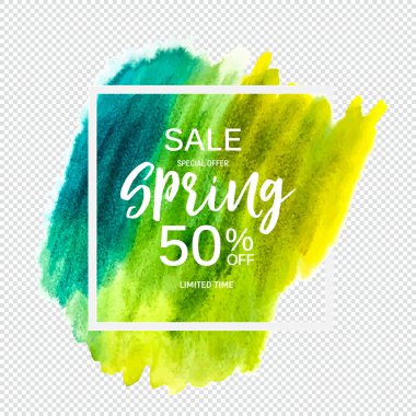 Soyut Tasarım Bahar Satışı Şablonu