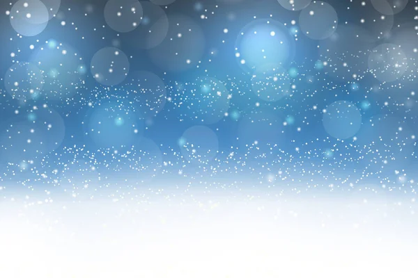 Caída Los Copos Nieve Fondo Para Navidad — Archivo Imágenes Vectoriales