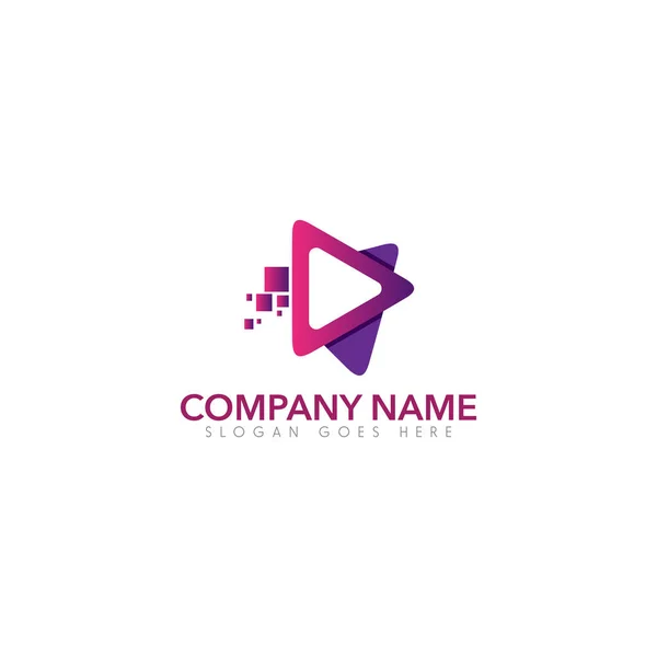 Logotipo Personalizado Modern Play Geometry Design Templates Logotipo Para Empresas — Vetor de Stock