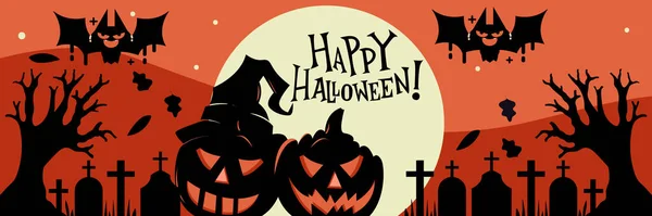 Happy Halloween Achtergrond Ontwerp Sjabloon — Stockvector