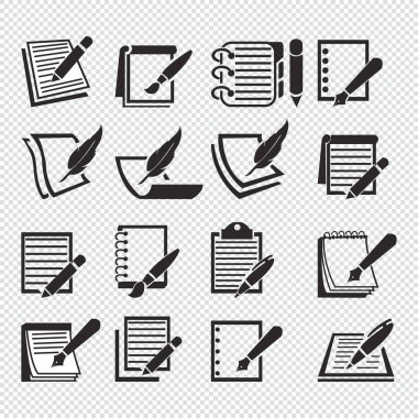 Defter ve Kalem simgesi seti