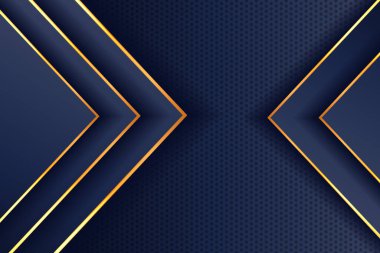 Soyut arkaplan modern koyu mavi altın renkli geometri