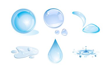 Realistic water drop design element